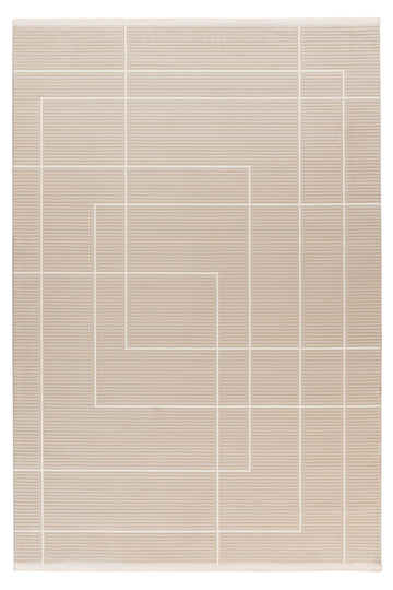 lyhyt nukkainen matto elif 401 beige pääkuva