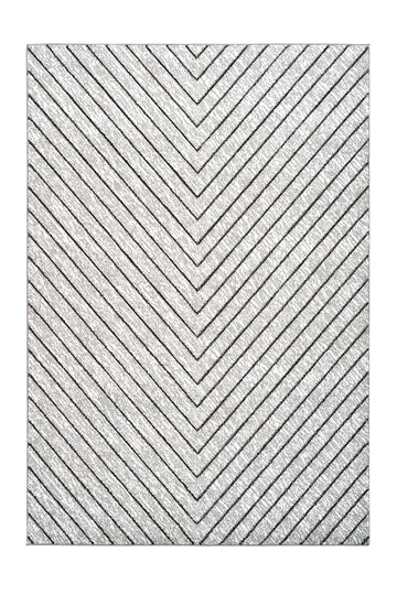 Lyhytnukkainen matto Swing Silver-White