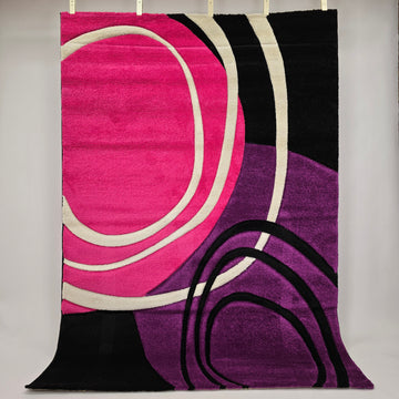 California Värikäs Matto – Pinkki-Violetti Lyhytnukkainen Matto