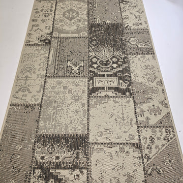 Käytävämatto Patchwork Vaalea 100 cm leveä