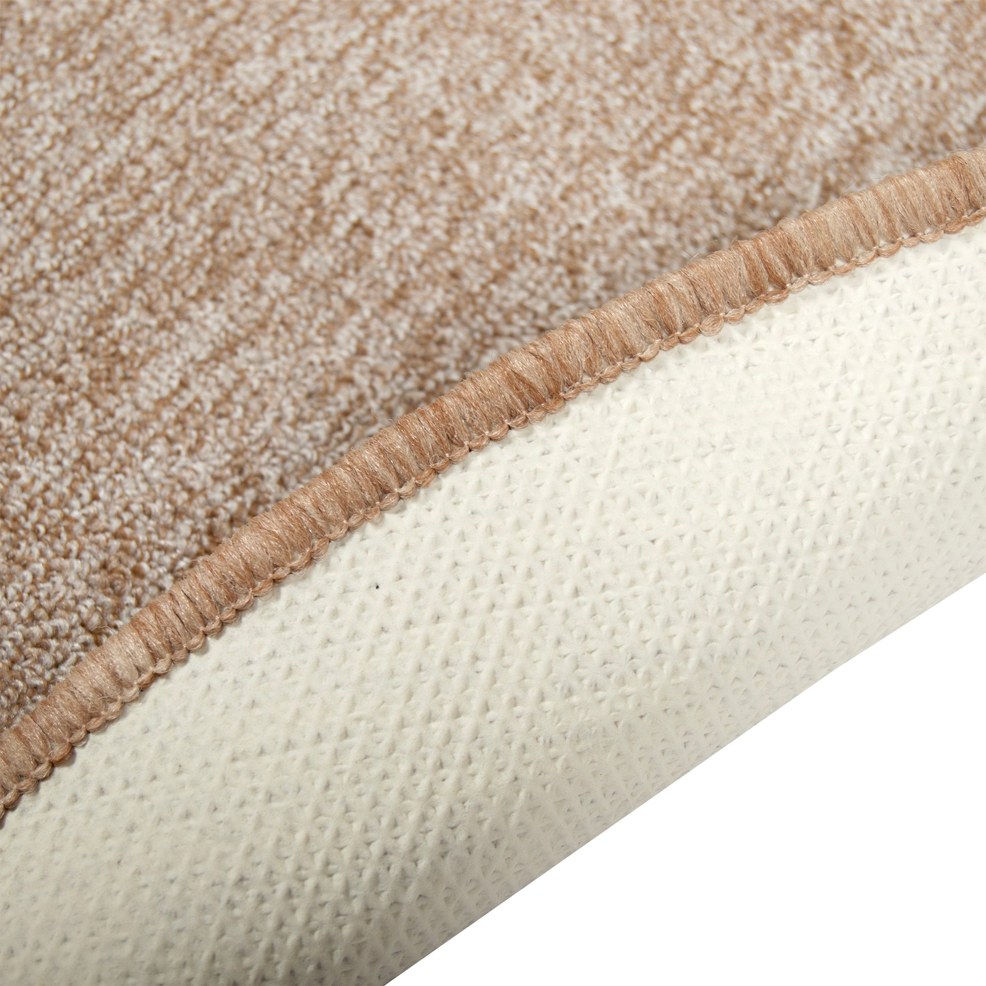 kumipohjainen matto carina beige pyöreä pohja