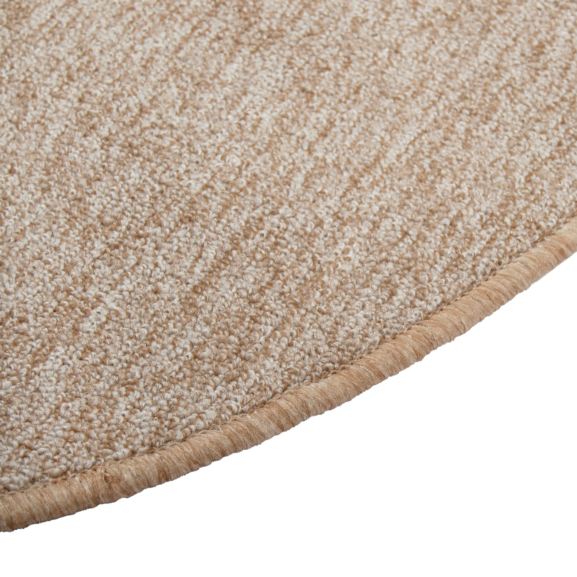 kumipohjainen matto carina beige pyöreä kulma