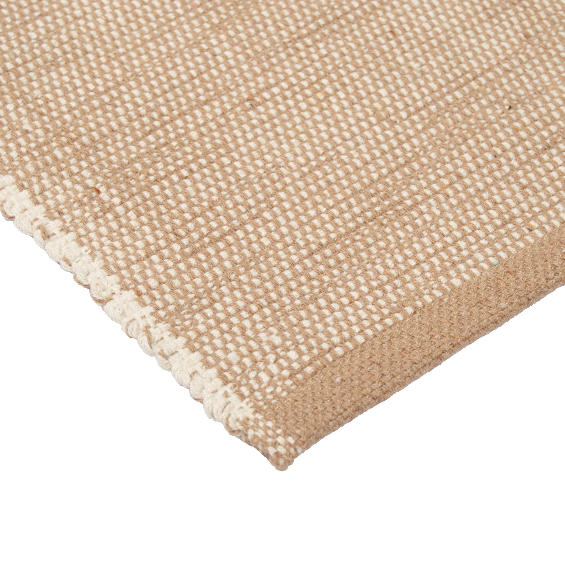 beige puuvillamatto kaarina lähikuva