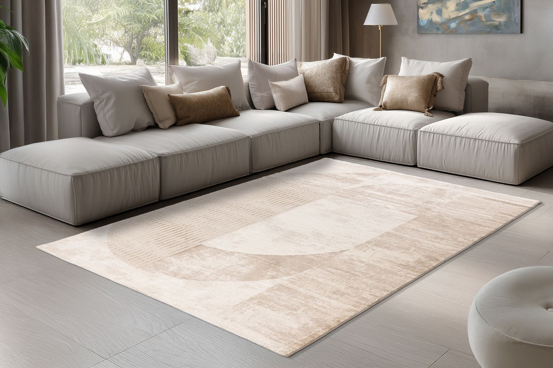 Nancy 502 Beige - Lyhytnukkainen matto