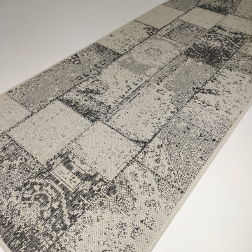 Käytävämatto Patchwork Valkoinen 80 cm leveä