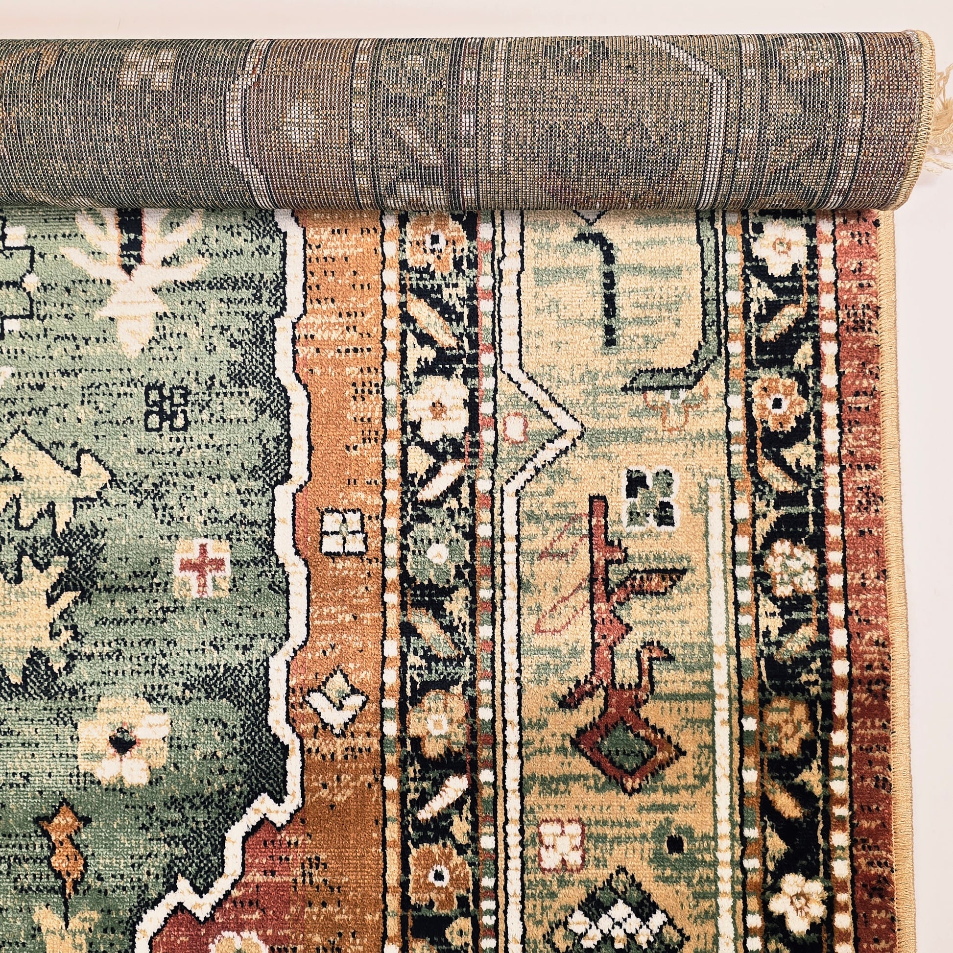 värikäs viskoosimato royal palace 14066-1121 lähikuva